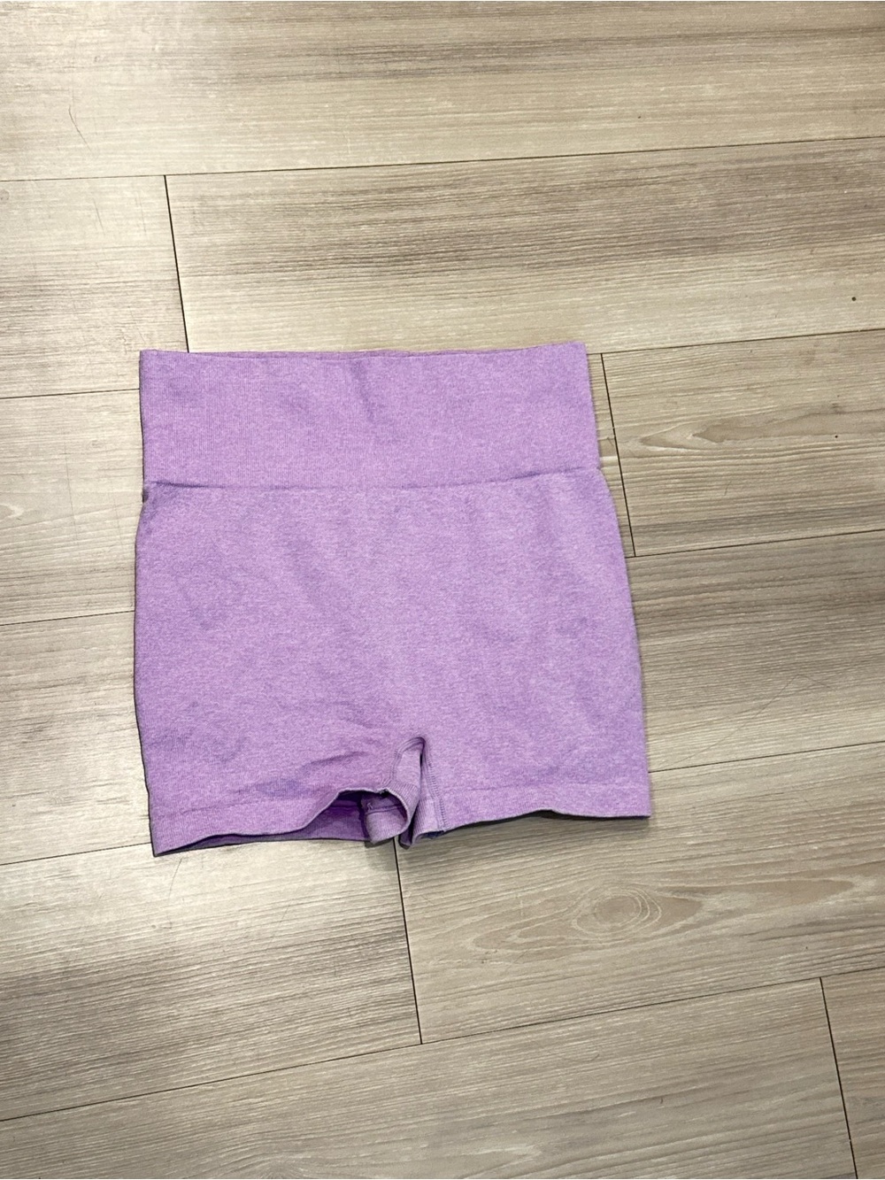 High-Waist Purple Women’s Stretch Bike Shorts